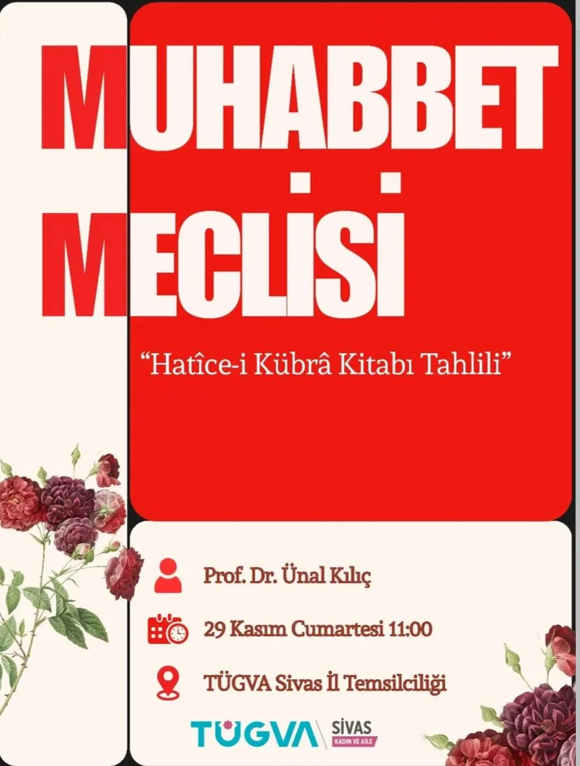 TÜGVA Sivas’ta Muhabbet Meclisi Bu Hafta Kitap Tahliliyle
