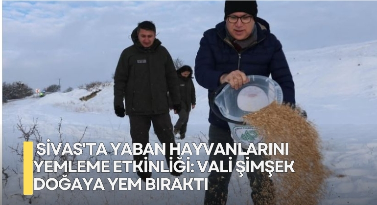 Sivas’ta Yaban Hayvanlarını Yemleme Etkinliği: Vali Şimşek Doğaya Yem Bıraktı