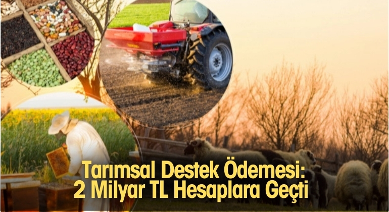 Tarımsal Destek Ödemesi: 2 Milyar TL Hesaplara Geçti