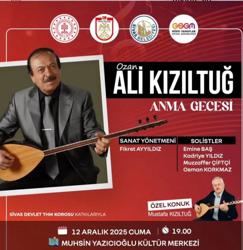 Ozan Ali Kızıltuğ, Türkülerle Dolu Özel Gecede Anılıyor!
