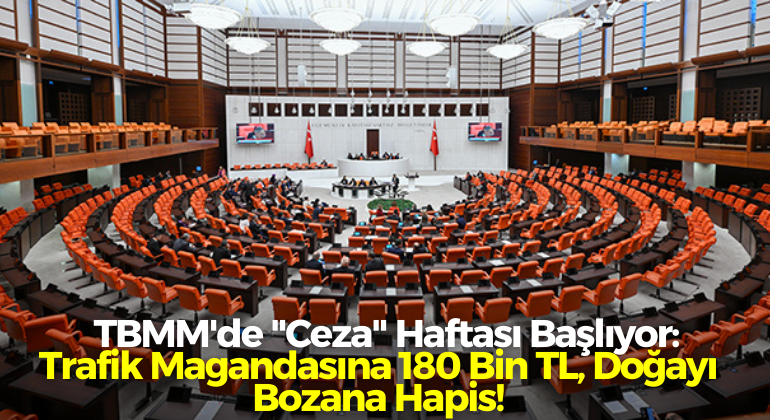 TBMM’de “Ceza” Haftası Başlıyor: Trafik Magandasına 180 Bin TL, Doğayı Bozana Hapis!