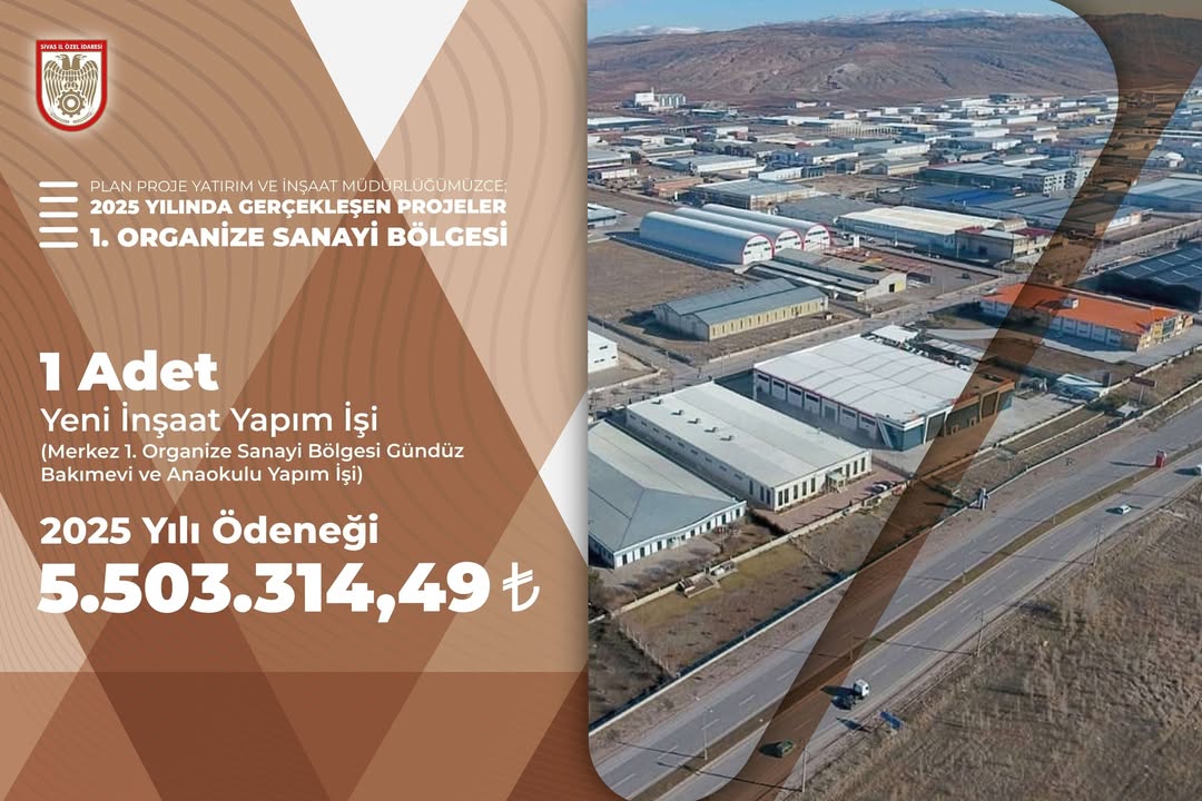 Sivas 1. OSB 2025 Karnesini Açıkladı: Tek Kalemde 5.5 Milyonluk Dev Yatırım Sivas 1. OSB 2025 Karnesini Açıkladı: Tek Kalemde 5.5 Milyonluk Dev Yatırım