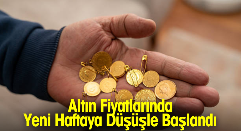 Altın Fiyatlarında Yeni Haftaya Düşüşle Başlandı